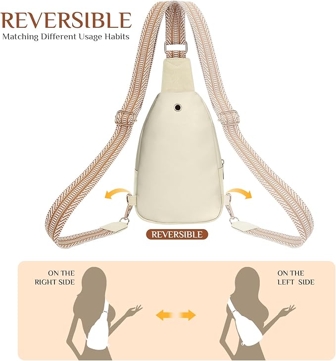 Small Leather Sling Bags for Women Fashion Crossbody Backpack Purse Sling Crossbody Bags