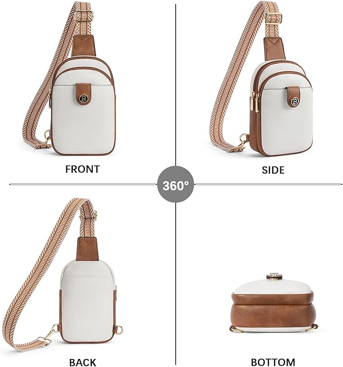 BOSTANTEN Small Sling Bag Crossbody Bags for Women Trendy Crossbody Purse Leather Chest Bag