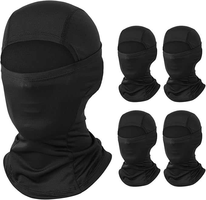 4 Pack Summer Balaclava Face Mask Sun UV Protection Hood Breathable Face Mask for Men Women - Motorcycle Fish