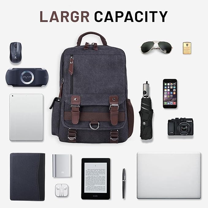 mygreen Canvas Cross Body Messenger Bag Shoulder Sling Backpack Travel Rucksack