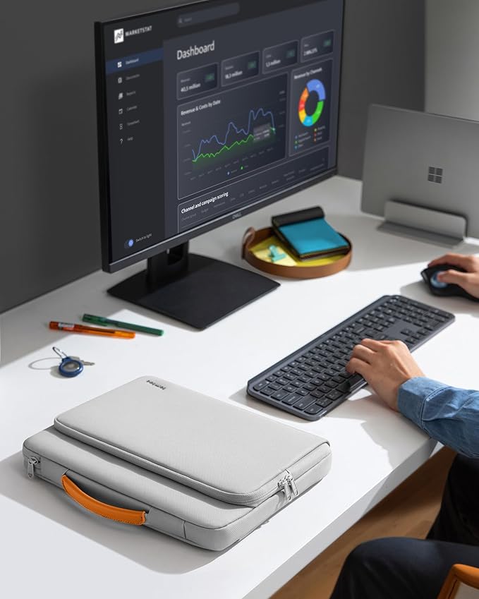 tomtoc 360 Protective Laptop Carrying Case for 14-inch MacBook Pro M4/M3/M2/M1 Pro/Max 2024-2021, 12.9-13 Inch iPad Pro/Air, Water-Resistant MacBook Accessory Bag Sleeve