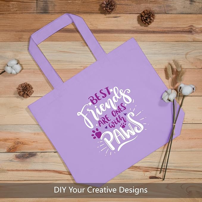 TOPDesign 1-Pack Super Strong Large 12oz Cotton Canvas Tote Bag, Reusable Grocery Shopping Cloth Bag, Fashionable Two-Tone Tote for Crafts, DIY Your Creative Designs