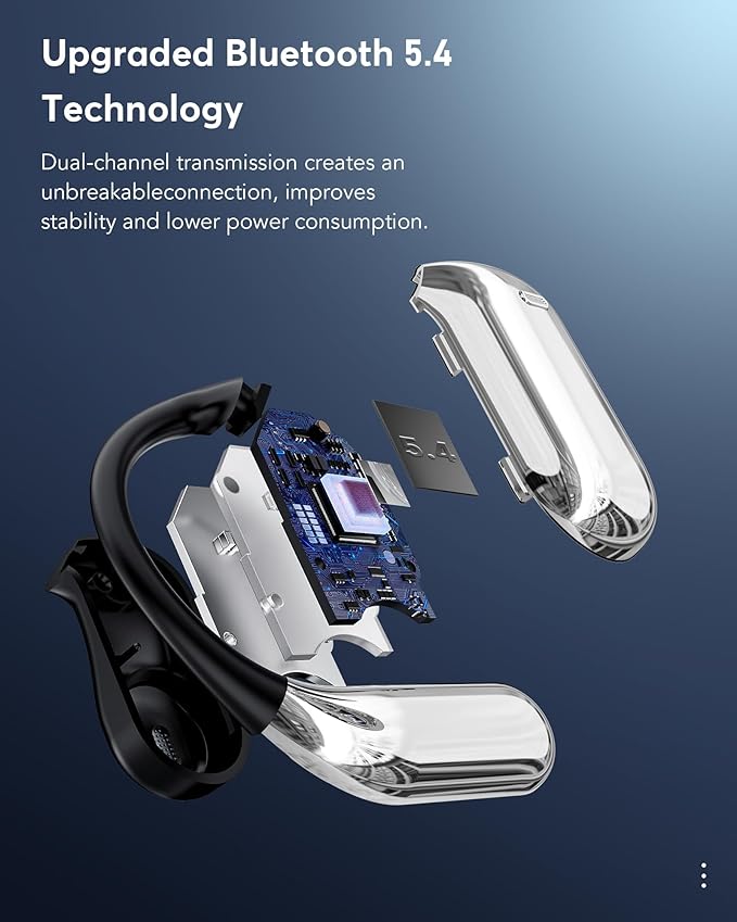 AI Translation Earbuds Real Time, Translator Bluetooth 5.4 Headphones 144 Languages OWS LCD Touch Screen Open Ear Translating Earphones Audifonos Traductores, Perfect for Travel, Business & Learning