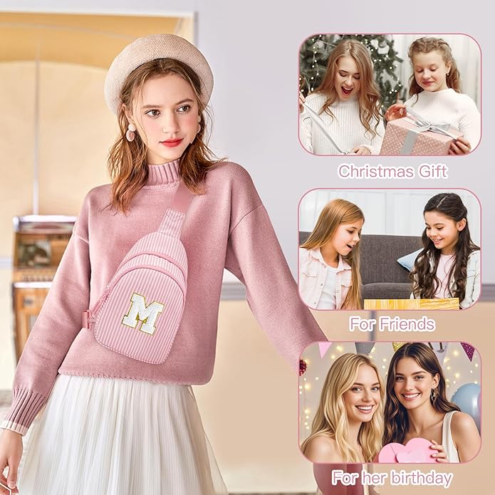 Gifts for 8 9 10 11 12 Year Old Girls Sling Bag Crossbody Bags Fanny Pack for Teen Girls Personalized Gifts for Women