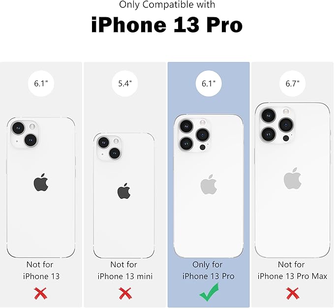 ZTOFERA for iPhone 13 Pro Magnetic Case Compatible with Magsafe,Aesthetic Floral Pattern Design Cute for Girl Women,Anti-Drop Protective Hard Phone Cover for iPhone 13 Pro-Purple Flower