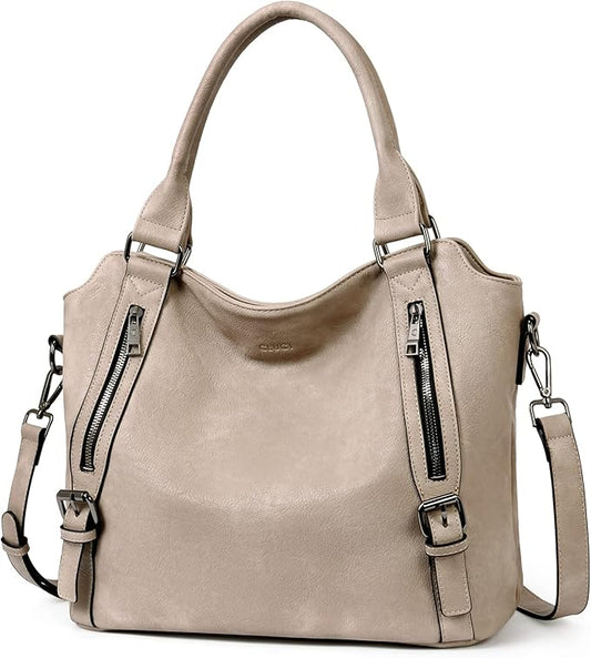 CLUCI Purses for Women Vegan Leather Handbags Tote Purse Shoulder Bag Large Ladies Hobo Bags