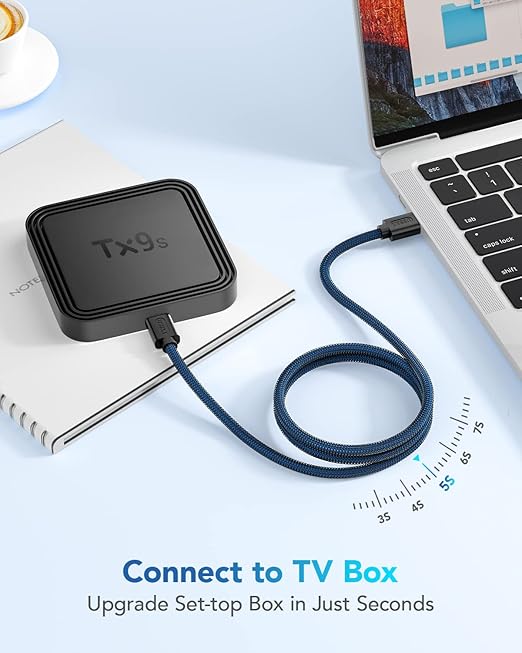 ANDTOBO USB 3.0 A to A, 3.3 FT, Male to Male Cable Double End USB Cord Compatible with Hard Drive Enclosures DVD Player Laptop Cooler - Blue