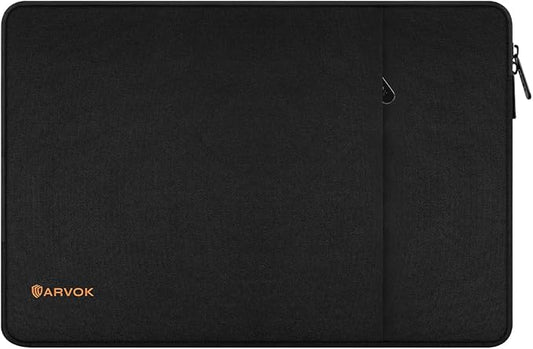 Arvok 15 15.6 16 inch Laptop Sleeve case for MacBook Air 15/16 inch/MacBook Pro 16 inch, Water-Resistant Protective Portable Laptop Cover Bag for HP/Dell/Asus/Acer/Huawei, Black