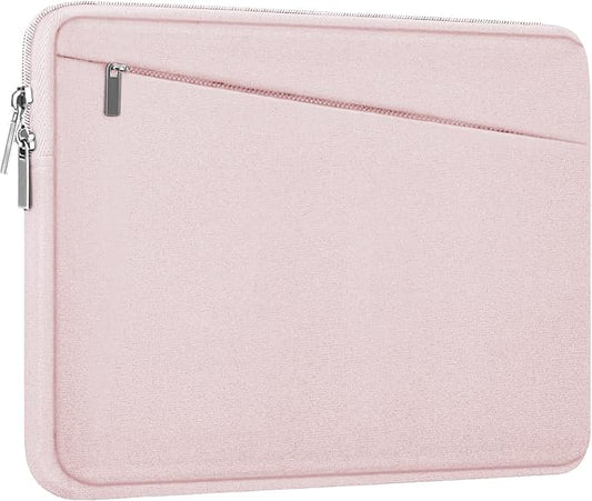 Laptop Sleeve, 15.6 inch Laptop Case, Durable Computer Carrying Bag Protective Case Briefcase Handbag with Front Pocket, Slim Laptop Case Cover for 15.6 Inch HP, Dell, Lenovo, Asus, Notebook, Pink