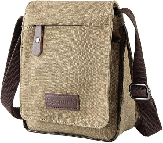 Sechunk Vintage Canvas Messenger Cross body bag Shoulder bag