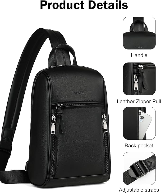 FADEON Sling Bag for Women Crossbody Purse Sling Bags, Designer Sling Purses Medium Travel Multi-Pocket Sling Backpack