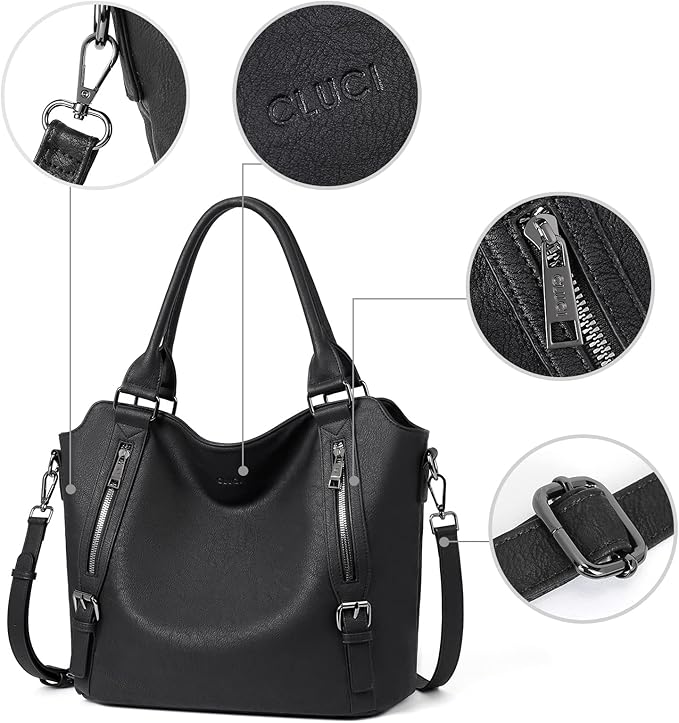 CLUCI Purses for Women Vegan Leather Handbags Tote Purse Shoulder Bag Large Ladies Hobo Bags