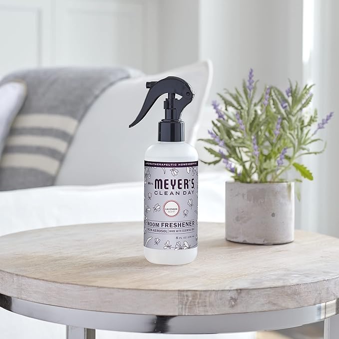 MRS. MEYER'S CLEAN DAY Room and Air Freshener Spray, Non-Aerosol Spray Bottle Infused with Essential Oils, Lavender, 8 fl. oz