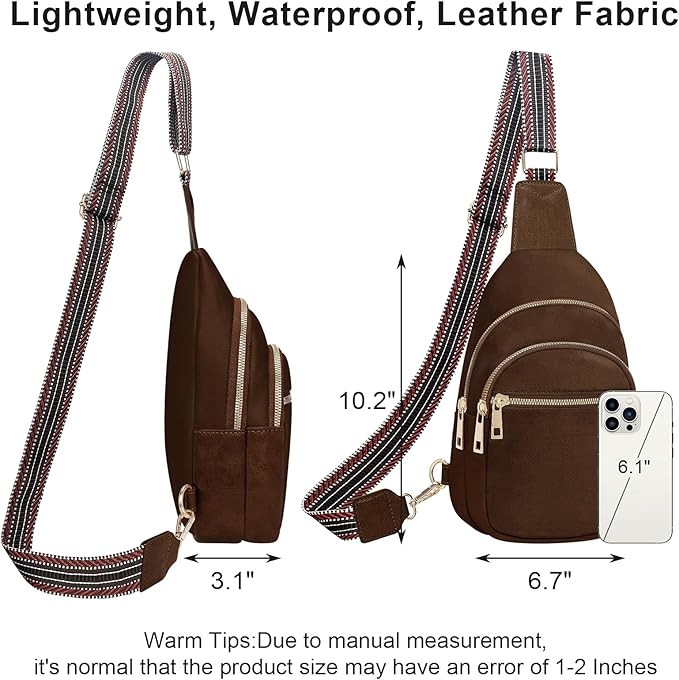 Small Leather Sling Bags for Women Fashion Crossbody Backpack Purse Sling Crossbody Bags