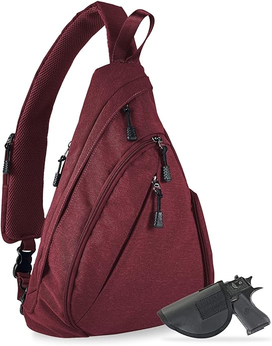 JESSIE & JAMES Peyton Crossbody Sling Backpack Concealed Carry Purse For Women Men Outdoor Chest Bag Shoulder Backpack
