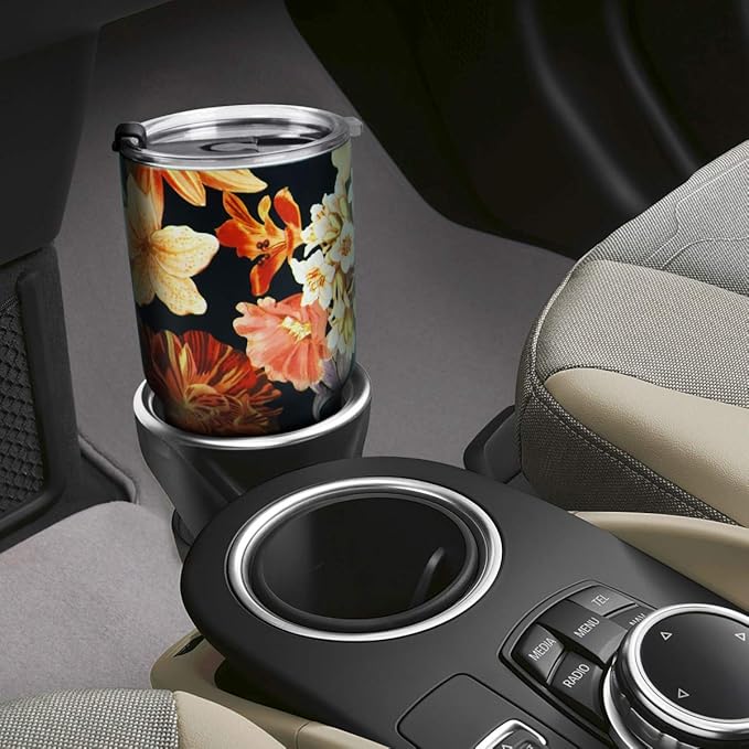 SYACOT 30oz Tumbler Double Wall Stainless Steel Vacuum Insulated Travel Mug with Splash-Proof Lid Metal Straw and Brush