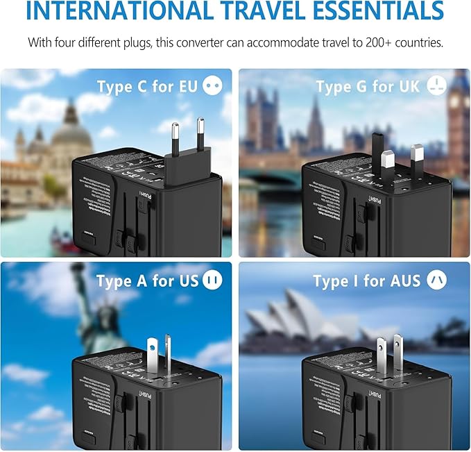 Travelconverter Adapter Voltage Converter That Steps Down 230 Volts to 120 Volts for use in Over 200 Countries,Including The U.S., U.K., Europe, and Australia