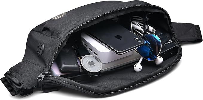 Entchin Fanny Pack for Women Men,Crossbody Belt Bag with 4-Zipper Pockets,Adjustable Waist Bag Pack,One of the Most Popular Travel Essential Gifts for Walking,Traveling,Cycling