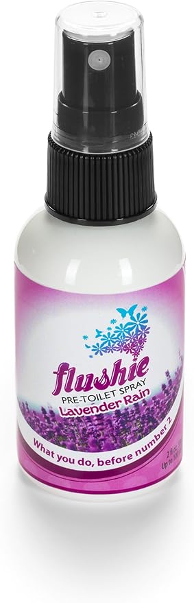 Flushie Pre-Toilet Spray for Poop Travel Size Toiletries Bathroom Spray for Poop Spray for Toilet Deodorizer Traveling Essentials Poop deodorizer Poop Odor eliminator… (Lavender, 2oz 1pack)