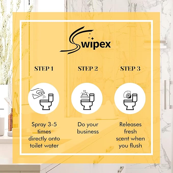 Toilet Spray for Poop 3 Pack, Travel Size Variety, Bathroom Odor Eliminator - Lemon Lavender Peony