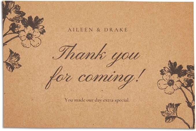 Sustainable Greetings 48 Pack Blank Stationery Cards and Envelopes 4x6 In - Brown Printable Blank Cards Bulk for Open When Letters, Wedding Invitations, Thank You, & Baby Shower