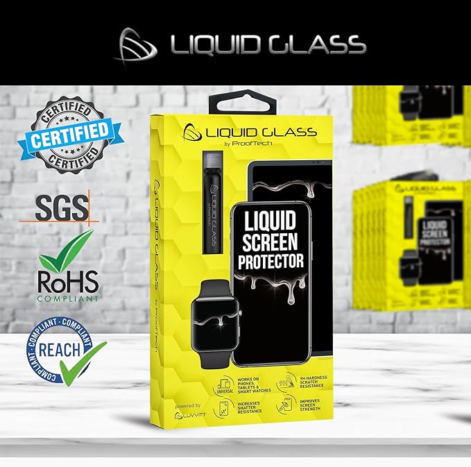Liquid Glass Screen Protector for Up to 4 Devices | Universal for All Smartphones Tablets Smart Watches