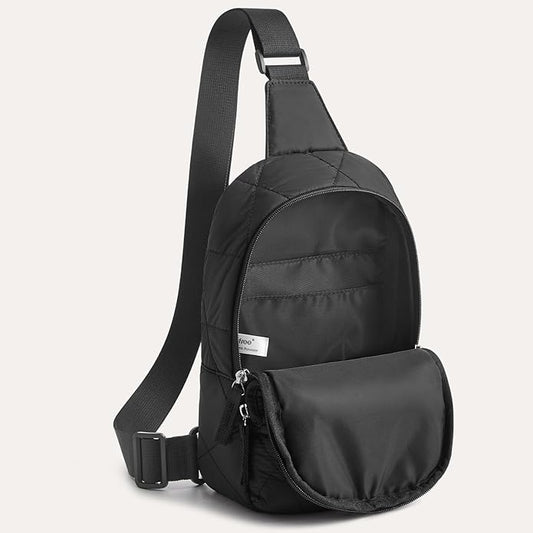G4Free Sling Bag for Women, Casual Quilted Puffer Crossbody Purse Lightweight Fanny Packs for Daily Travel Work