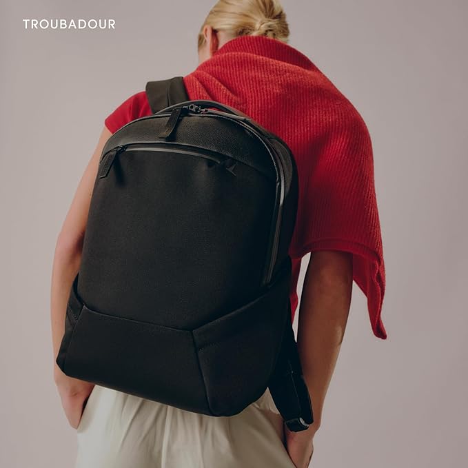 Troubadour Apex 4.0-22L Premium Laptop Backpack - Ergonomic & Water Resistant - Designed for Work and Travel - Black