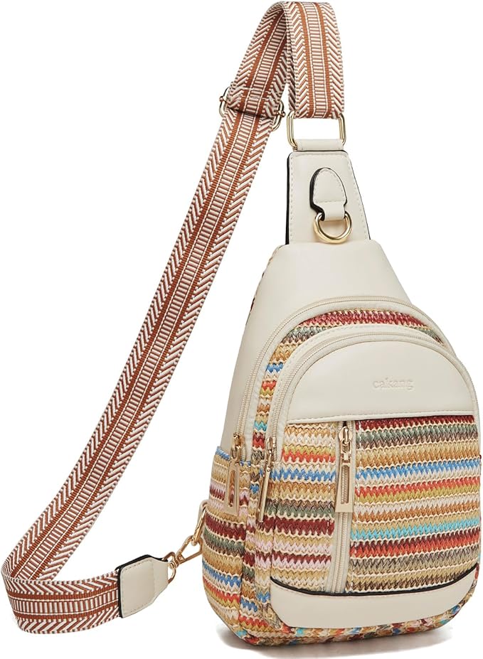 Womens Sling Bag Crossbody Bags for Women Vegan Leather Sling Backpack Daypack Fanny Pack Crossbody Purse Travel