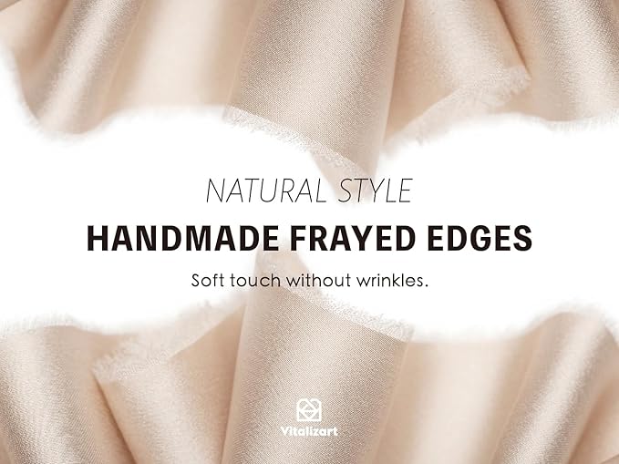 Vitalizart Silk Satin Ribbon 1 Inch x 15 Yard Wooden Spool Light Nude Handmade Frayed Ribbon for Gift Wrapping Baby Shower Wedding Bridal Bouquets Holiday Decor 3 Rolls x 5 Yard