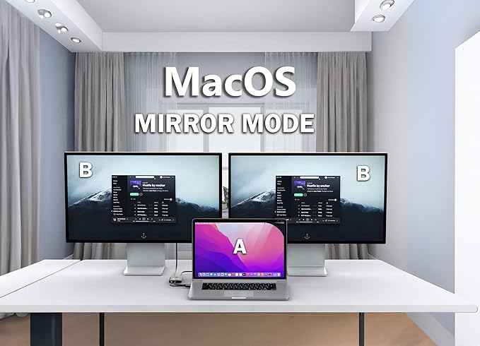 USB C to Dual DisplayPort Adapter Hub, Extended Dual 4K 60Hz Display Port Multi Monitors Splitter for Thunderbolt 3/4 and USB4 Compatible Dell XPS 13 15, Lenovo Yoga, Samsung Chromebook, HP, and More