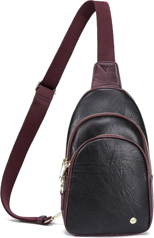 Haytijoe Crossbody Bags for Women Leather Sling Bag Anti-theft Cross Body Bag Travel Sling Purse Chest Bags Fanny Packs