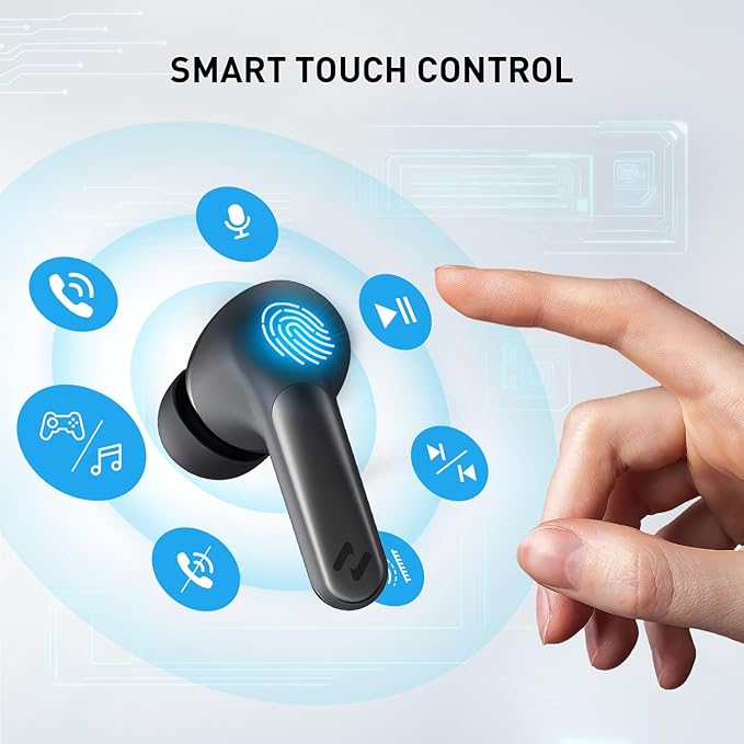 havit Wireless Earbuds Noise Cancelling, Bluetooth 5.4 Headphones with 4 ENC Noise Cancelling Mic, 40H Playtime, in-Ear Bluetooth Ear Buds 7 Preset EQs via App LED Display