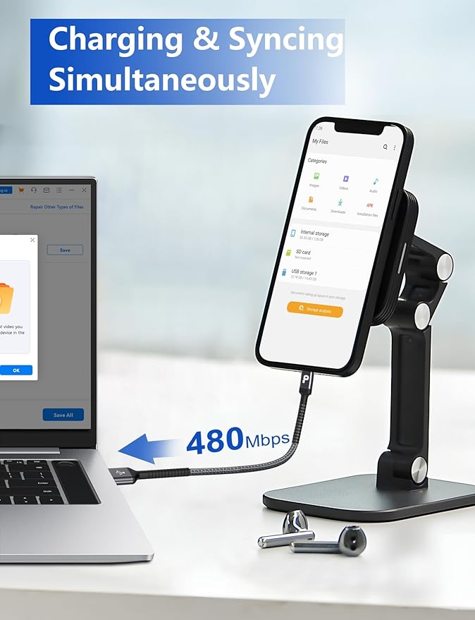 PRAKIE USB C Cable Fast Charging, 2Pack 1FT USB A to USB C Charge Cable, Short USB Type C Charging Cord Compatible with iPhone 17/16/15/Samsung Galaxy S20 S10/Google/Plus Note 10 9 8