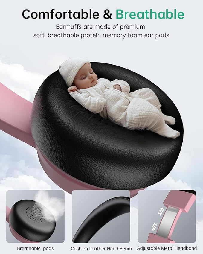 Wireless Headset with Mic for Work with AI Noise Cancelling Mic for Clear Calls, Bluetooth V5.3 Headphones with Microphone to USB A/C Dongle & Mic Mute for Computer Laptop PC iPhone (Pink Black)