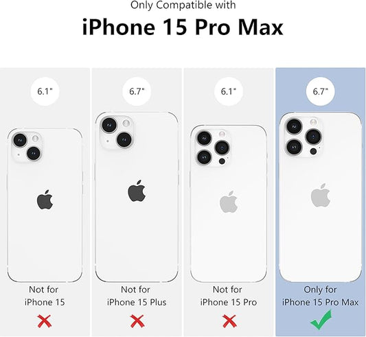 ZTOFERA for iPhone 15 Pro Max Magnetic Case Compatible with Magsafe,Aesthetic Floral Pattern Design Cute for Girl Women,Anti-Drop Protective Hard Phone Cover for iPhone 15 Pro Max-Lavender