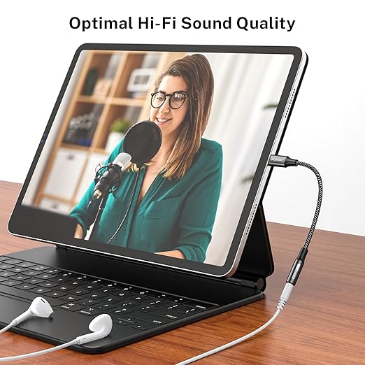 MOSWAG USB Type C to 3.5mm Headphone Jack Adapter, Audio Adapter USB C to Aux Dongle Cable Cord for iPhone 15 Plus/15 Pro Max Samsung Galaxy S23 S22 Ultra S20+ Note 20 10,Pixel 7 6 5 4 and More