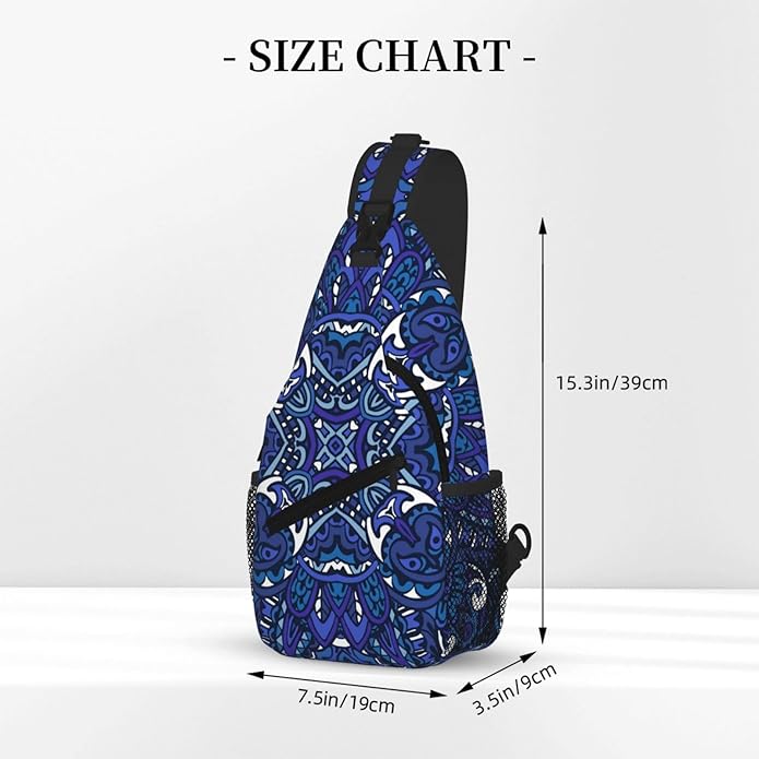 Cross Chest Bag Diagonally for Men Shoulder Bag for Travel Hiking Trendy Sling Bag with Adjustable Shoulder Strap