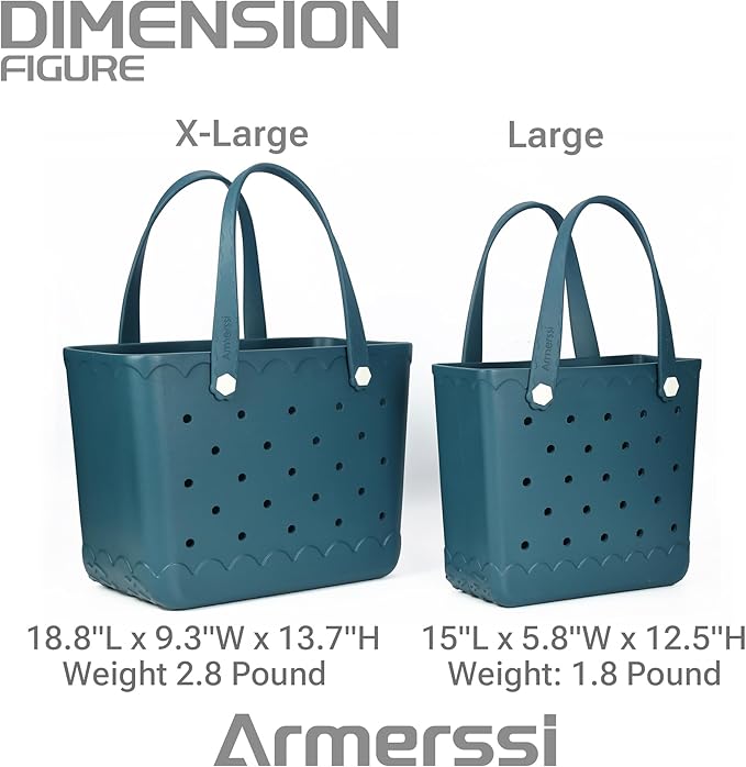 Armerssi Rubber Tote Bag For Women Large Rubber Beach Bag Waterproof Washable Handbag Durable Tote Bag Beach Swimming Travel