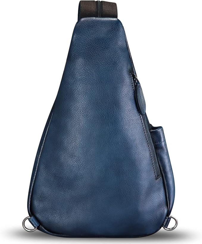 Genuine Leather Sling Bag for Men and Women Leather Sling Backpack Purses Chest Bag Crossbody Shoulder Fanny Bag