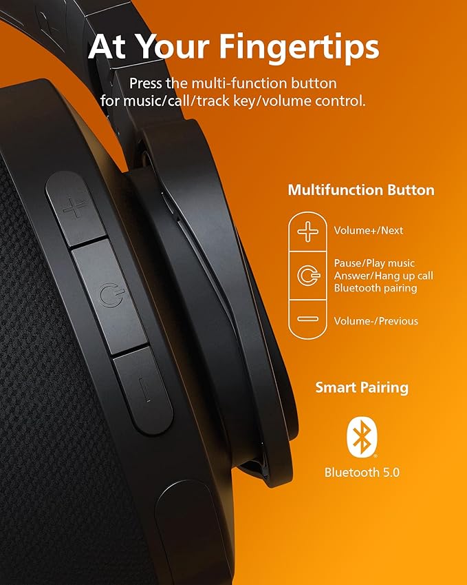 Philips A4216 Wireless Headphones, Over-Ear Bluetooth Headphones with Powerful Bass, Sound, 40 mm Drivers, 35 Hours Battery, Fast Charging,230g Lightweight, Washable/Cooling Ear-Cup, IP55, Black