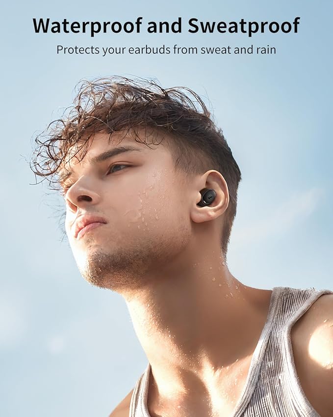 Wireless Earbuds Bluetooth 5.4 in Ear, Environmental Clear Calls Earbuds with Built-in Microphones for iPhone, Android, 40 Hours Playtime with Charging Case for Sports