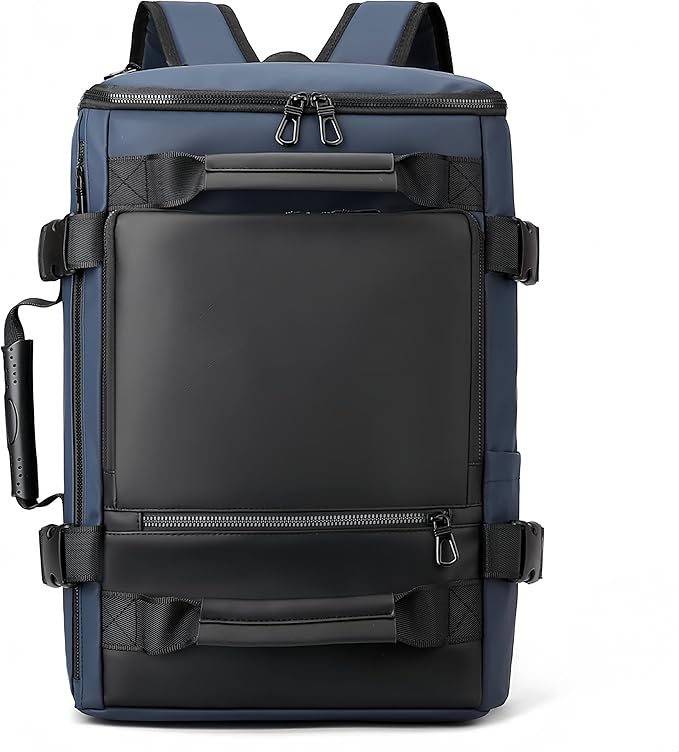 Carry On Backpack Travel Backpack for Men & Women, Durable Convertible Duffle Bag Fit for 16 Inch Laptop for Fitness, Travel (Dark blue)