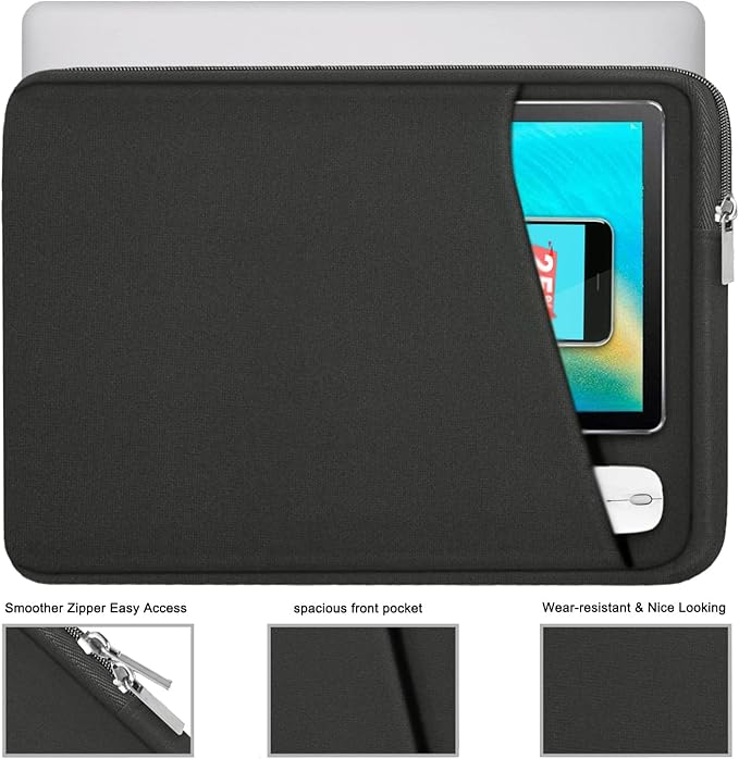 Askuko Laptop Sleeve 14 inch, Durable Carrying Bag Shockproof Protective Case Cover, Handbags Briefcase Laptop Bag Compatible with 14" MacBook Air/Pro HP Asus Lenovo Notebook Computer, Grey