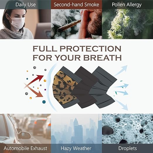 CSD Colo 30 Pcs Leopard Print Disposable Face Masks, 3 Ply Adult Mask with Elastic Ear Loop, Nose Bridge Clip, Breathable Comfortable Mask Great for Indoor, Outdoors Use (Camo)