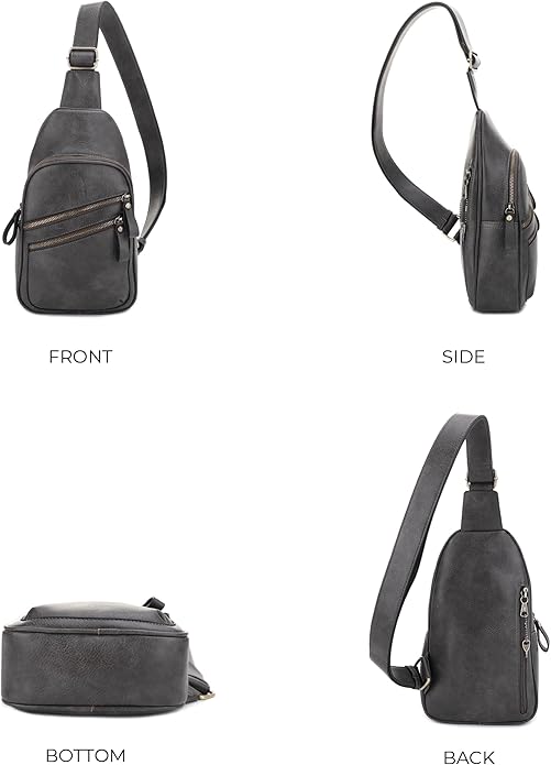 JESSIE & JAMES Jeannie Unisex Multi-Pocket Concealed Carry Sling Bag Crossbody Backpack Purse