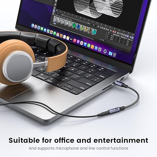 MOSWAG USB Type C to 3.5mm Female Headphone Jack Adapter, USB C to Aux Female Audio Dongle Cable Cord Compatible with iPhone 16 Pro 15 Pro Max, Samsung Galaxy S25 S24 Ultra, Note 20, iPad Pro, Pixel