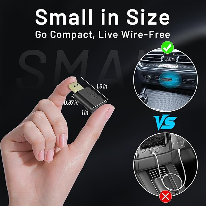 onffo Wireless CarPlay Adapter for iPhone and Android Auto, Convert Wired to Wireless Car Play Adapter for Apple iOS 10+/Android 10+