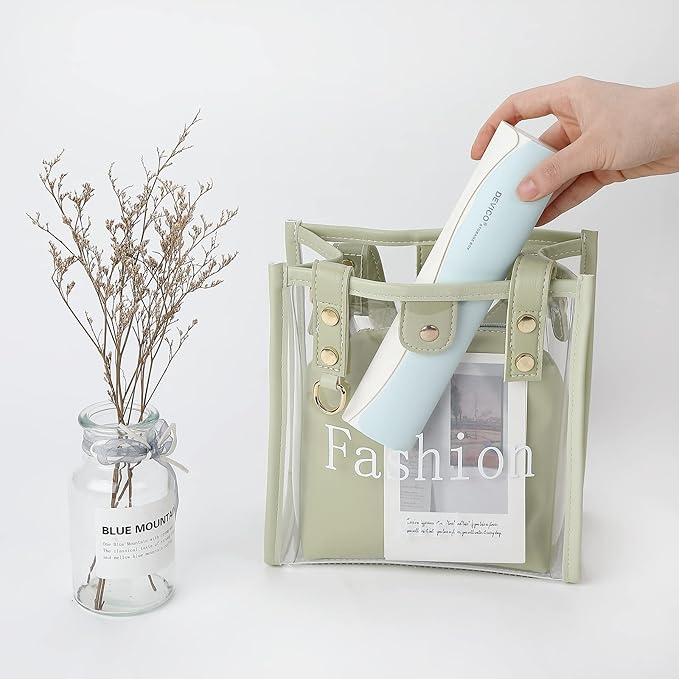 DEVICO Portable Travel Utensils with Case, Reusable Camping Silverware for Lunch, 18/8 Stainless Steel Cutlery Set (Blue)