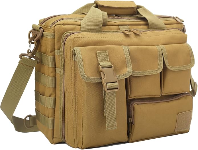 Tactical Briefcase, tactical computer bag 14.1" 15.6 In Men's Military Laptop Messenger Multifunction Briefcase for Men